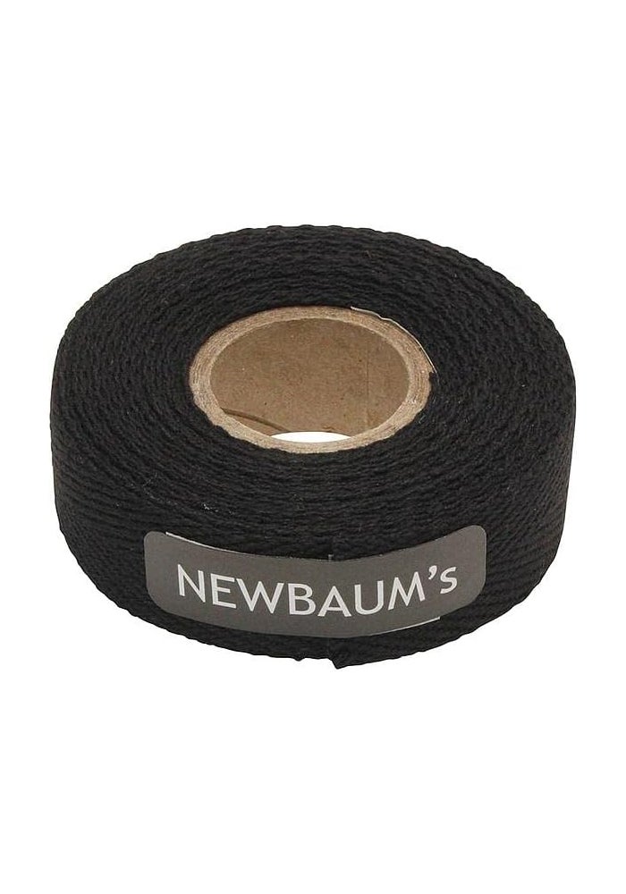 Newbaum's Black Cloth Bike Handlebar Tape - 10 ft Roll, Adhesive Backed Cotton Bar Grip Tape for Road Bikes - Image 1